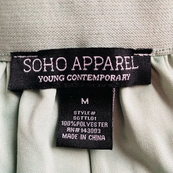 Soho Apparel Women’s Green Layered Flowy Flared Ruffle Boho Long Skirt Medium - Picture 9 of 9